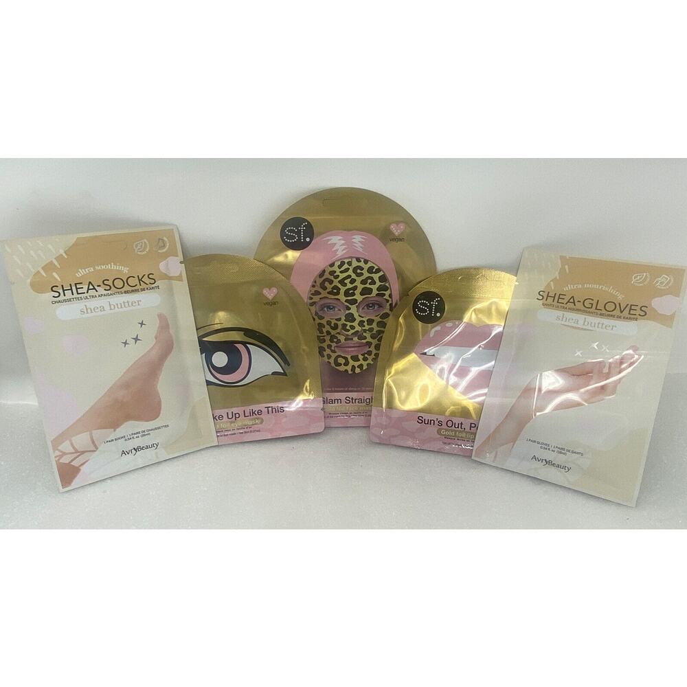 Skinforum Jumbo 15 PCs Vegan Mask Set Bundle - Face, Lips, Eyes, Hands,& Feet